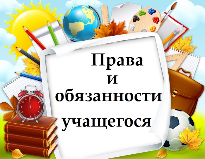 Правила обучения. Права и обязанности учащегося.